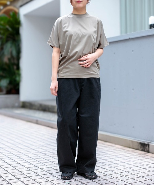ALWEL（オルウエル）の「[ALWEL] DOLMAN TOP（Tシャツ/カットソー・レディース・ブラック/カーキ・FREE）」の10枚目の写真