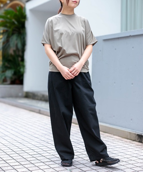 ALWEL（オルウエル）の「[ALWEL] DOLMAN TOP（Tシャツ/カットソー・レディース・ブラック/カーキ・FREE）」の11枚目の写真