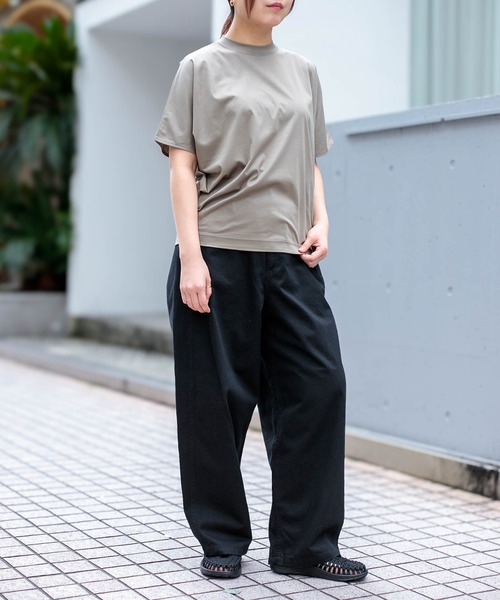 ALWEL（オルウエル）の「[ALWEL] DOLMAN TOP（Tシャツ/カットソー・レディース・ブラック/カーキ・FREE）」の12枚目の写真