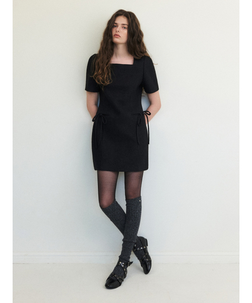 ETMON(エトモン)の「Strap Tweed Mini Dress, Black(ワンピース・レディース・その他・M/S)」の2枚目の写真