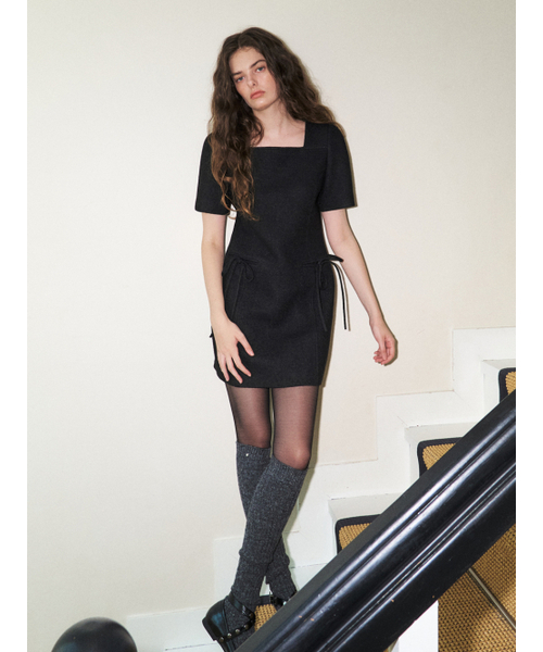 ETMON(エトモン)の「Strap Tweed Mini Dress, Black(ワンピース・レディース・その他・M/S)」の4枚目の写真