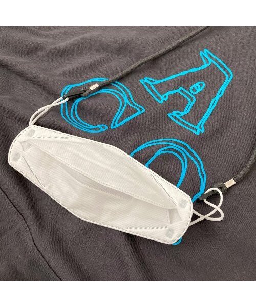 APOSTROPHE COMMA(アポストロフィコンマ)の「ACOMMA MASK HANGER HOODIE (Charcoal/Blue)(パーカー・メンズ・その他・L/M)」の4枚目の写真