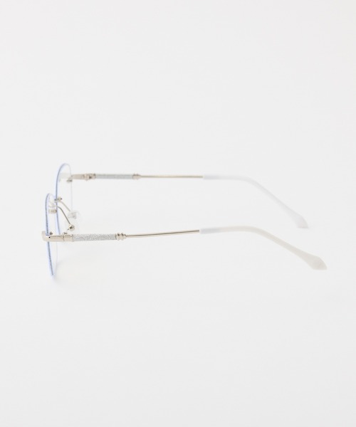 one after another NICE CLAUP（ワンアフターアナザーナイスクラップ）の「グリッター眼鏡（メガネ・レディース・シルバー・FREE）」の4枚目の写真