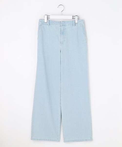 J.PRESS(ジェイプレス)の「コットンリネン 7oz デニム セミワイド パンツ(その他パンツ・レディース・ダルブルー系/スカイブルー系・T15/T13/T17)」の5枚目の写真