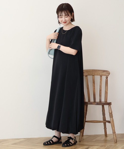 AMERICAN HOLIC(アメリカンホリック)の「【イージーケア】バルーンワンピース(ワンピース・レディース・ブラック/ネイビー・L/M)」の1枚目の写真