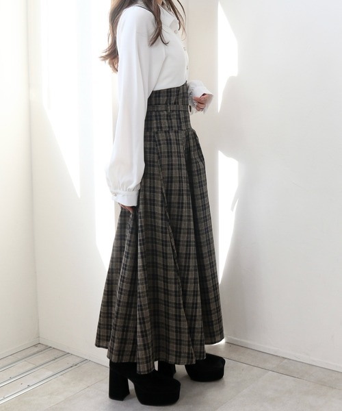 CECIL McBEE(セシルマクビー)の「シャツxチェックコルセットドッキングワンピース(ワンピース・レディース・ベージュ/モカ/ブラック・MEDIUM)」の18枚目の写真