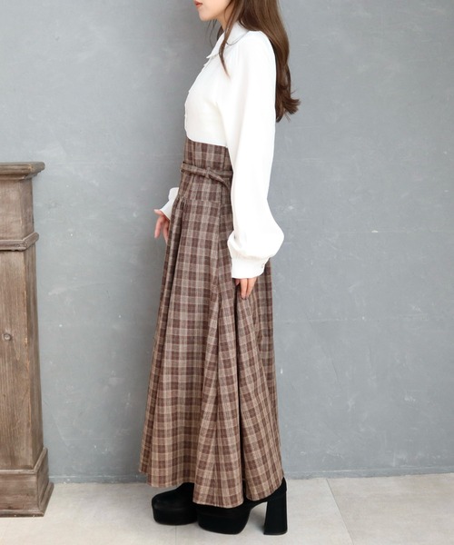 CECIL McBEE(セシルマクビー)の「シャツxチェックコルセットドッキングワンピース(ワンピース・レディース・ベージュ/モカ/ブラック・MEDIUM)」の20枚目の写真