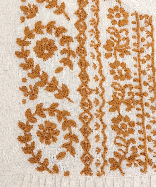 チチカカ（チチカカ）の「Rico ボタニカルハンド刺繍ワンピース（ワンピース・レディース・ブラック/ナチュラル/ライトグリーン・FREE）」の17枚目の写真