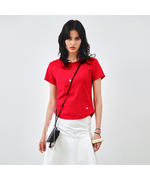 MONGDOL(モンドル)の「エッセンシャルラウンドネック半袖Tシャツ MDTS073_10 Colors(Tシャツ/カットソー・レディース・チャコールグレー/ホワイト/ブラック/ブラウン/ブルー/グリーン/レッド/ライトグレー/ネイビー/ライトピンク・SMALL/MEDIUM)」の10枚目の写真