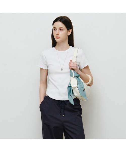 MONGDOL(モンドル)の「エッセンシャルラウンドネック半袖Tシャツ MDTS073_10 Colors(Tシャツ/カットソー・レディース・チャコールグレー/ホワイト/ブラック/ブラウン/ブルー/グリーン/レッド/ライトグレー/ネイビー/ライトピンク・SMALL/MEDIUM)」の1枚目の写真