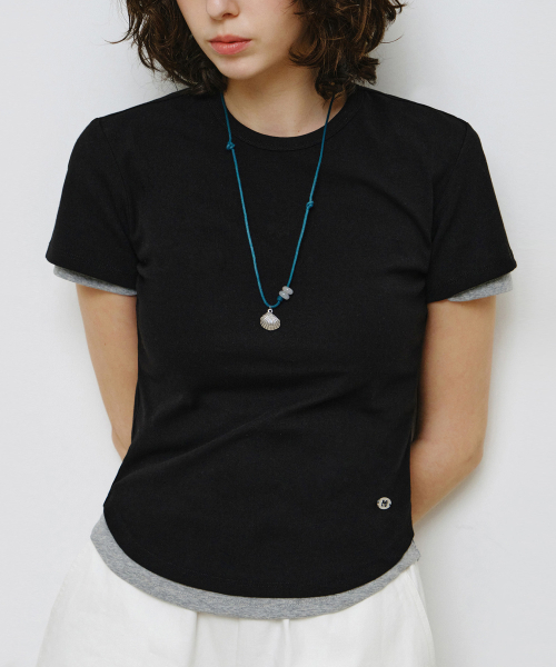 MONGDOL(モンドル)の「エッセンシャルラウンドネック半袖Tシャツ MDTS073_10 Colors(Tシャツ/カットソー・レディース・チャコールグレー/ホワイト/ブラック/ブラウン/ブルー/グリーン/レッド/ライトグレー/ネイビー/ライトピンク・SMALL/MEDIUM)」の17枚目の写真