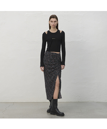 ATELIER NAIN（アトリエナイン）の「SMILE SHIRRING PRINT SKIRT(SK-4915)（スカート）」