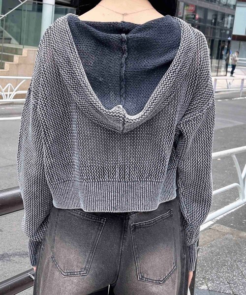INGNI(イング)の「メッシュニットパーカー(パーカー・レディース・ネイビー/ブラック/オフホワイト・M)」の15枚目の写真