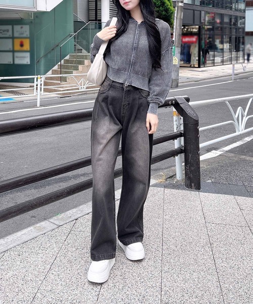 INGNI(イング)の「メッシュニットパーカー(パーカー・レディース・ネイビー/ブラック/オフホワイト・M)」の16枚目の写真
