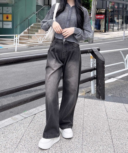 INGNI(イング)の「メッシュニットパーカー(パーカー・レディース・ネイビー/ブラック/オフホワイト・M)」の17枚目の写真