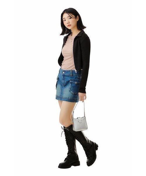 MAC MOC(マックモック)の「フィリップ チャンキーボールドソール ロングブーツ ワーカー 4cm(ブーツ・レディース・ブラック・22.5cm/23cm/24cm/24.5cm/25cm/23.5cm)」の20枚目の写真