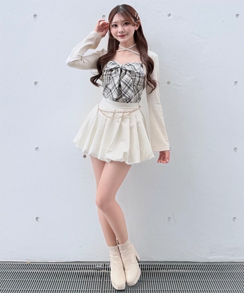 NOMAE（ノーマエ）の「ツィードリボンキャミボレロアンサンブル（Tシャツ/カットソー・レディース・アイボリー系/ブラック系その他/ブルー系その他・FREE）」の17枚目の写真