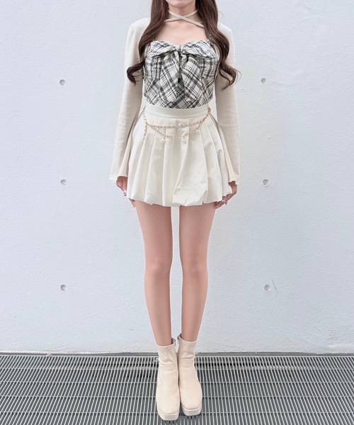 NOMAE（ノーマエ）の「ツィードリボンキャミボレロアンサンブル（Tシャツ/カットソー・レディース・アイボリー系/ブラック系その他/ブルー系その他・FREE）」の19枚目の写真