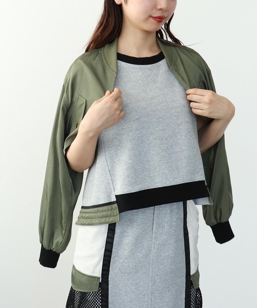 Cepica（セピカ）の「肩がけボレロプルオーバー（スウェット・レディース・グレー・FREE）」の2枚目の写真