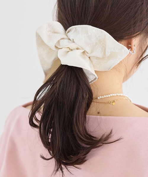 VIS（ビス）の「レースコンビシュシュ（シュシュ・レディース・キナリ/ブラック・FREE）」の11枚目の写真