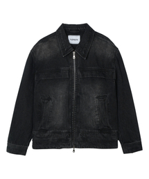 IDWS（アイドンワナセル）の「Overlap Denim Zip Up Jacket Black（デニムジャケット）」