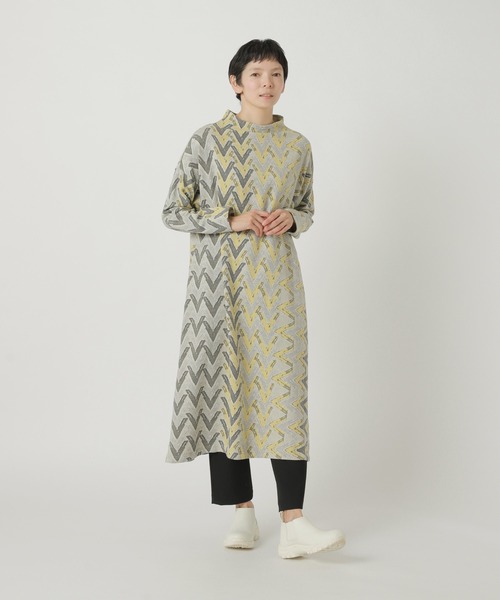 Plantation(プランテーション)の「ミックスヘリンJQ / ワンピース / S(ワンピース・レディース・チャコールグレー/イエロー・M size)」の4枚目の写真