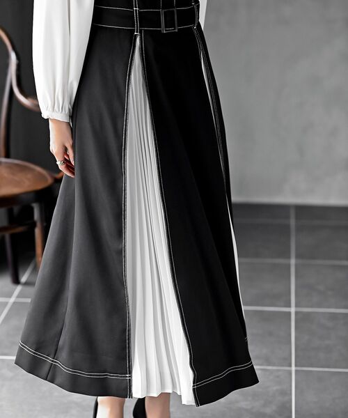 rps（アールピーエス）の「シフォンプリーツ切替ジャンスカ（ジャンパースカート・レディース・ネイビー/ブラック/ブルー・フリー）」の9枚目の写真