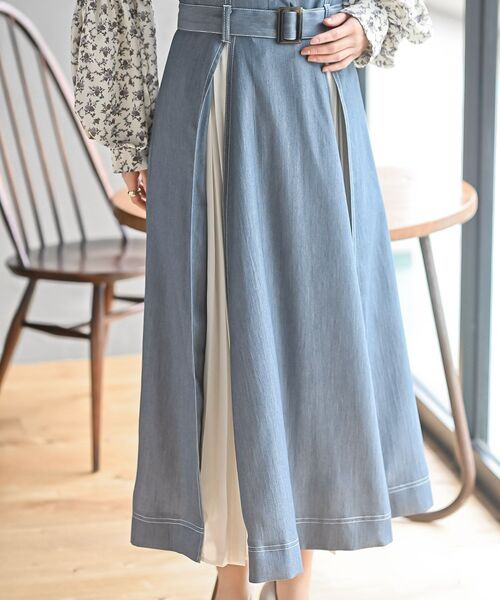 rps（アールピーエス）の「シフォンプリーツ切替ジャンスカ（ジャンパースカート・レディース・ネイビー/ブラック/ブルー・フリー）」の17枚目の写真