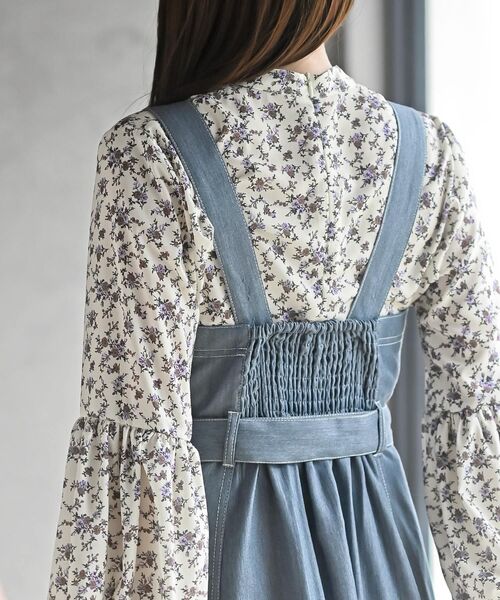 rps（アールピーエス）の「シフォンプリーツ切替ジャンスカ（ジャンパースカート・レディース・ネイビー/ブラック/ブルー・フリー）」の18枚目の写真