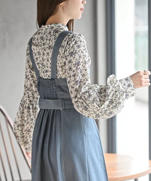 rps（アールピーエス）の「シフォンプリーツ切替ジャンスカ（ジャンパースカート・レディース・ネイビー/ブラック/ブルー・フリー）」の19枚目の写真