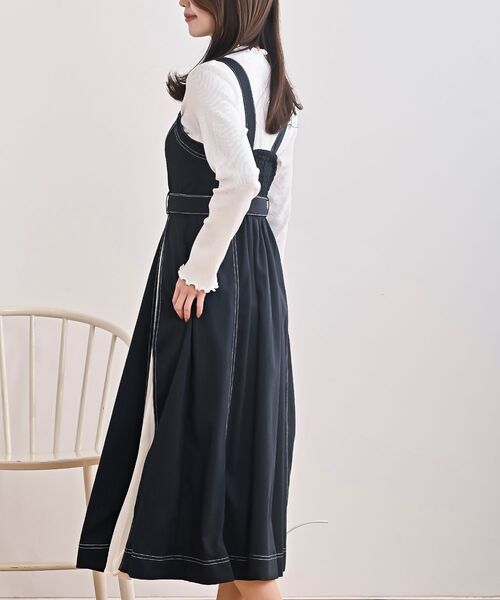 rps（アールピーエス）の「シフォンプリーツ切替ジャンスカ（ジャンパースカート・レディース・ネイビー/ブラック/ブルー・フリー）」の21枚目の写真