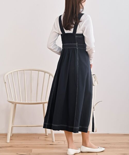 rps（アールピーエス）の「シフォンプリーツ切替ジャンスカ（ジャンパースカート・レディース・ネイビー/ブラック/ブルー・フリー）」の22枚目の写真