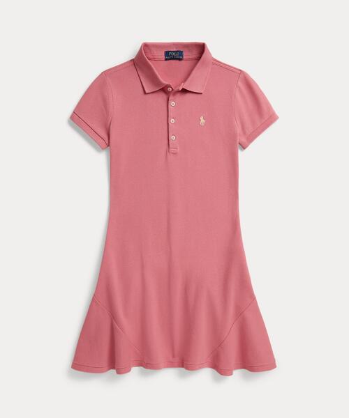 POLO RALPH LAUREN CHILDRENSWEAR(ポロ ラルフ ローレン チルドレンズウェア)の「ストレッチ メッシュ ポロ ドレス(ワンピース・キッズ・ピンク・M/L/S/XL)」の1枚目の写真