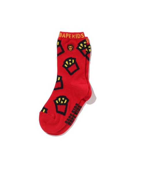 A BATHING APE(アベイシングエイプ)の「BABY MILO JUNK FOOD SOCKS(ソックス/靴下・キッズ・レッド/グリーン/イエロー・SMALL/MEDIUM/LARGE)」の2枚目の写真
