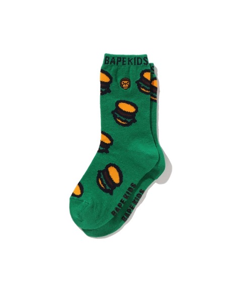 A BATHING APE(アベイシングエイプ)の「BABY MILO JUNK FOOD SOCKS(ソックス/靴下・キッズ・レッド/グリーン/イエロー・SMALL/MEDIUM/LARGE)」の3枚目の写真