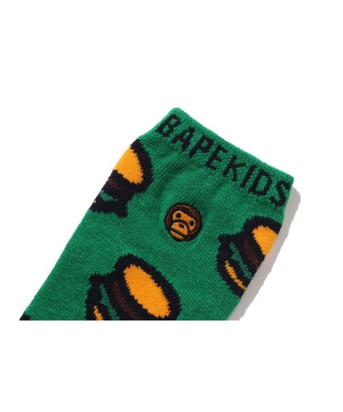 A BATHING APE(アベイシングエイプ)の「BABY MILO JUNK FOOD SOCKS(ソックス/靴下・キッズ・レッド/グリーン/イエロー・SMALL/MEDIUM/LARGE)」の4枚目の写真