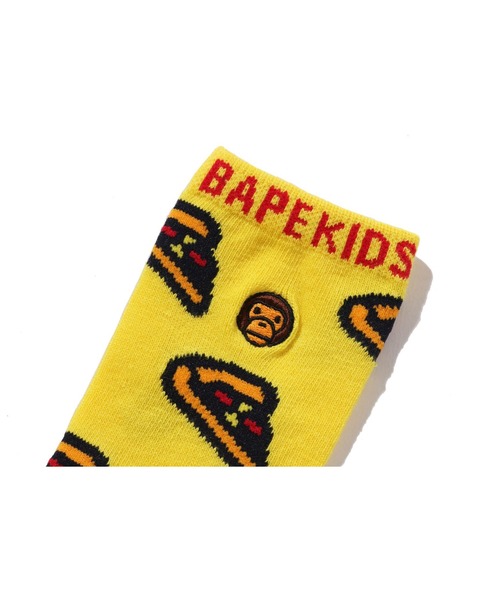 A BATHING APE(アベイシングエイプ)の「BABY MILO JUNK FOOD SOCKS(ソックス/靴下・キッズ・レッド/グリーン/イエロー・SMALL/MEDIUM/LARGE)」の5枚目の写真