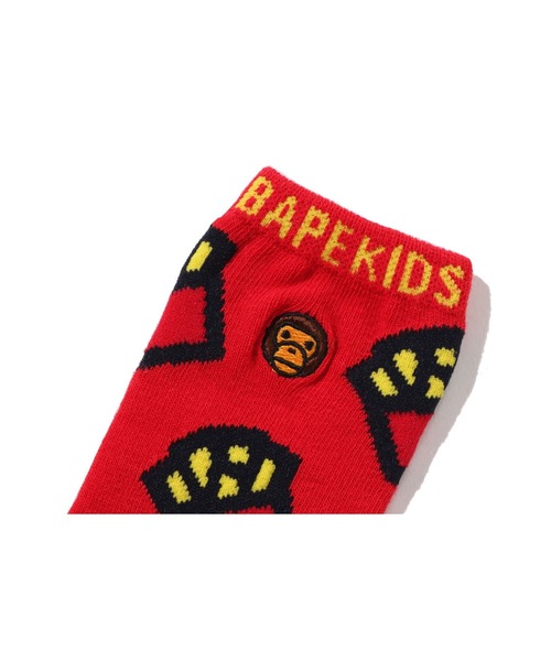 A BATHING APE(アベイシングエイプ)の「BABY MILO JUNK FOOD SOCKS(ソックス/靴下・キッズ・レッド/グリーン/イエロー・SMALL/MEDIUM/LARGE)」の6枚目の写真
