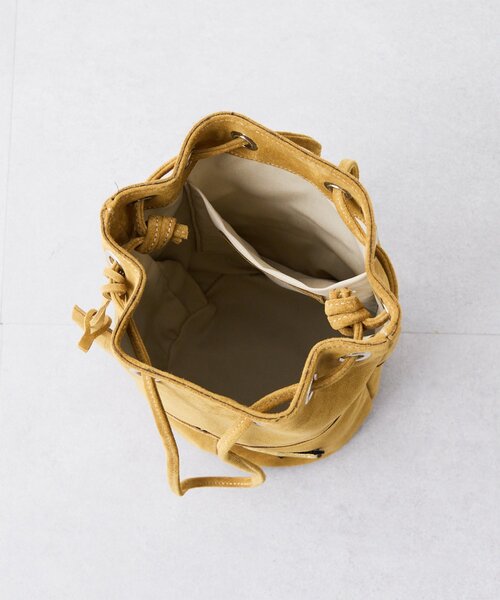 marco masi(マルコマージ)の「【MARCO MASI】スエードワッペン巾着(ショルダーバッグ・レディース・キャメル・FREE)」の6枚目の写真