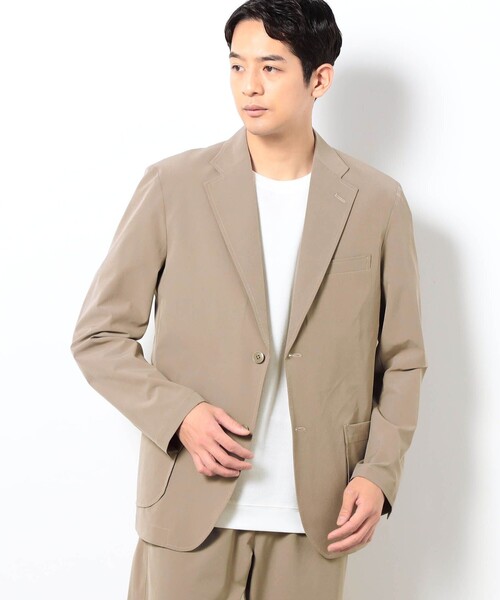 Grand PARK（グランドパーク）の「ナイロンリップストレッチテーラードジャケット（テーラードジャケット・メンズ・カーキ/ブラック/ベージュ/ネイビー・M/L）」の3枚目の写真