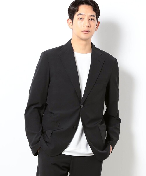 Grand PARK（グランドパーク）の「ナイロンリップストレッチテーラードジャケット（テーラードジャケット・メンズ・カーキ/ブラック/ベージュ/ネイビー・M/L）」の2枚目の写真