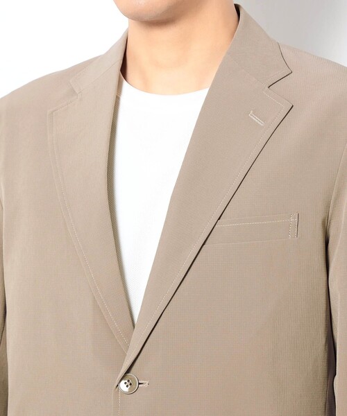 Grand PARK（グランドパーク）の「ナイロンリップストレッチテーラードジャケット（テーラードジャケット・メンズ・カーキ/ブラック/ベージュ/ネイビー・M/L）」の9枚目の写真