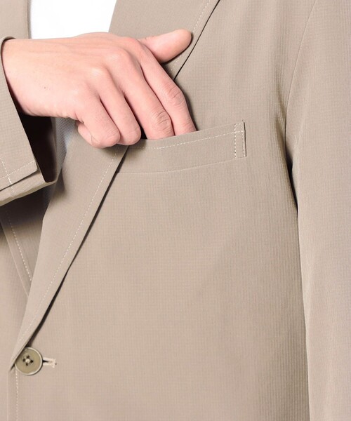 Grand PARK（グランドパーク）の「ナイロンリップストレッチテーラードジャケット（テーラードジャケット・メンズ・カーキ/ブラック/ベージュ/ネイビー・M/L）」の10枚目の写真