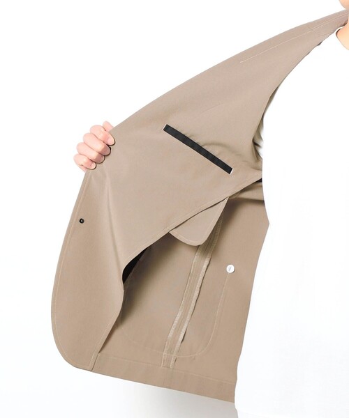 Grand PARK（グランドパーク）の「ナイロンリップストレッチテーラードジャケット（テーラードジャケット・メンズ・カーキ/ブラック/ベージュ/ネイビー・M/L）」の14枚目の写真