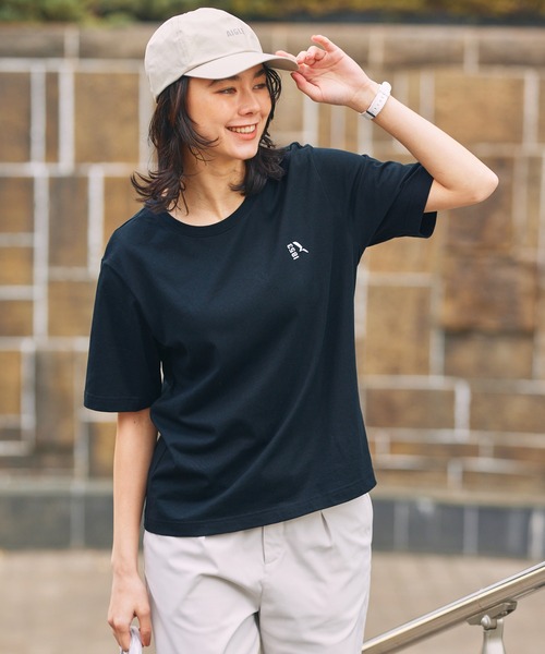 AIGLE（エーグル）の「2枚セット ワンポイントロゴ刺繍 2パック半袖Tシャツ（Tシャツ/カットソー・レディース・ブラック×ホワイト/ブラック系その他・FREE）」の15枚目の写真
