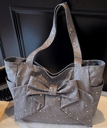 NANEA | 星柄ビッグリボントートバッグ(ショルダーバッグ)