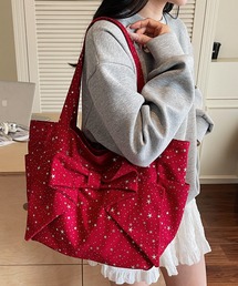 NANEA（ナネア）の「星柄ビッグリボントートバッグ（ショルダーバッグ）」