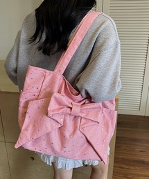 星柄ビッグリボントートバッグ