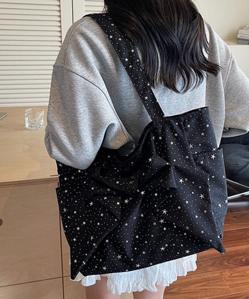 NANEA（ナネア）の「星柄ビッグリボントートバッグ（ショルダーバッグ・レディース・グレー/ブラック/レッド/ピンク・フリー）」の15枚目の写真