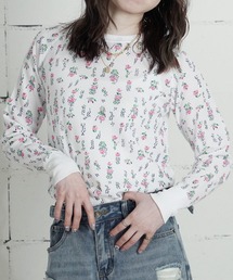 JEMORGAN（ジェーイーモーガン）の「"04"≪JEMORGAN≫パックT ワッフル 花柄 長袖Tシャツ（Tシャツ/カットソー）」